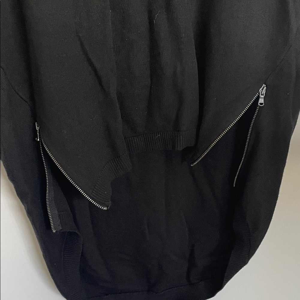 Black Sweater with Zippers size s - Picture 3 of 7
